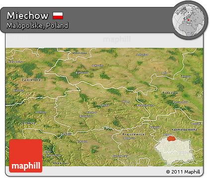 Satellite 3D Map of Miechow