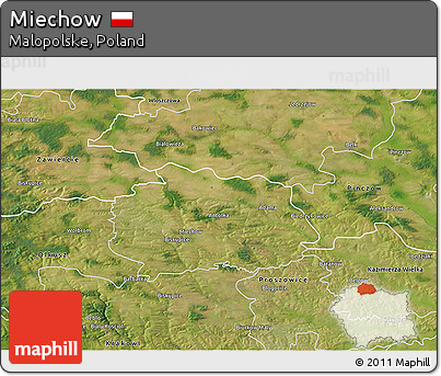 Satellite 3D Map of Miechow