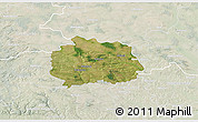 Satellite 3D Map of Miechow, lighten