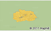 Savanna Style 3D Map of Miechow, single color outside