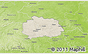 Shaded Relief 3D Map of Miechow, physical outside