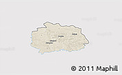 Shaded Relief 3D Map of Miechow, single color outside
