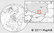 Blank Location Map of Miechow, highlighted country