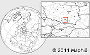 Blank Location Map of Miechow, highlighted parent region