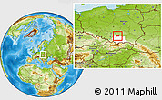 Physical Location Map of Miechow, highlighted parent region