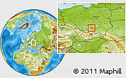 Physical Location Map of Miechow