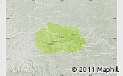 Physical Map of Miechow, lighten, semi-desaturated