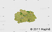 Satellite Map of Miechow, single color outside