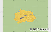 Savanna Style Map of Miechow, single color outside
