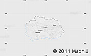 Silver Style Map of Miechow, single color outside