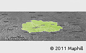 Physical Panoramic Map of Miechow, darken, desaturated