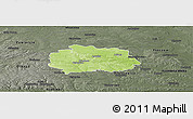 Physical Panoramic Map of Miechow, darken, semi-desaturated