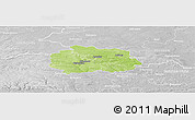 Physical Panoramic Map of Miechow, lighten, desaturated