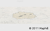 Shaded Relief Panoramic Map of Miechow, lighten