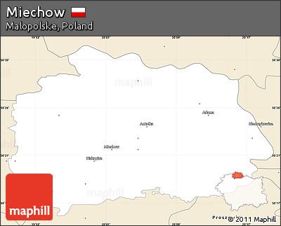 Classic Style Simple Map of Miechow