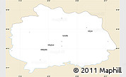 Classic Style Simple Map of Miechow, single color outside
