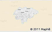 Classic Style 3D Map of Myslenice, single color outside