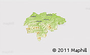 Physical 3D Map of Myslenice, cropped outside