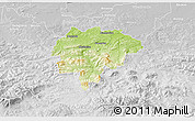 Physical 3D Map of Myslenice, lighten, desaturated