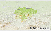 Physical 3D Map of Myslenice, lighten