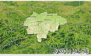 Physical 3D Map of Myslenice, satellite outside