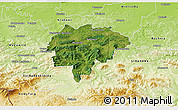 Satellite 3D Map of Myslenice, physical outside