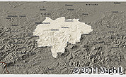 Shaded Relief 3D Map of Myslenice, darken