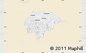 Classic Style Map of Myslenice, single color outside