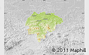 Physical Map of Myslenice, lighten, desaturated
