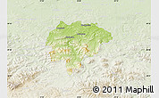 Physical Map of Myslenice, lighten