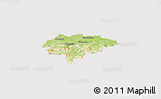 Physical Panoramic Map of Myslenice, cropped outside