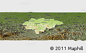 Physical Panoramic Map of Myslenice, darken