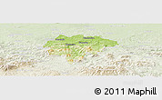 Physical Panoramic Map of Myslenice, lighten