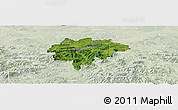 Satellite Panoramic Map of Myslenice, lighten