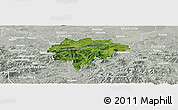 Satellite Panoramic Map of Myslenice, lighten, semi-desaturated