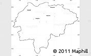 Blank Simple Map of Myslenice, cropped outside