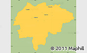 Savanna Style Simple Map of Myslenice, single color outside
