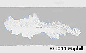 Gray 3D Map of Nowy Targ, single color outside