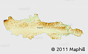 Physical 3D Map of Nowy Targ, single color outside