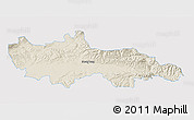 Shaded Relief 3D Map of Nowy Targ, single color outside