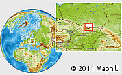 Physical Location Map of Nowy Targ, highlighted parent region