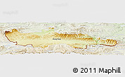 Physical Panoramic Map of Nowy Targ, lighten