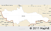 Classic Style Simple Map of Nowy Targ