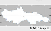 Gray Simple Map of Nowy Targ, single color outside