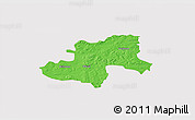 Political 3D Map of Olkusz, cropped outside