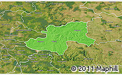 Political 3D Map of Olkusz, satellite outside