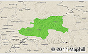 Political 3D Map of Olkusz, shaded relief outside