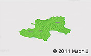 Political 3D Map of Olkusz, single color outside