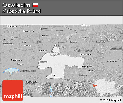 Gray 3D Map of Oswiecim