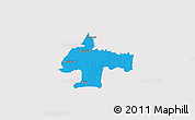 Political 3D Map of Oswiecim, cropped outside